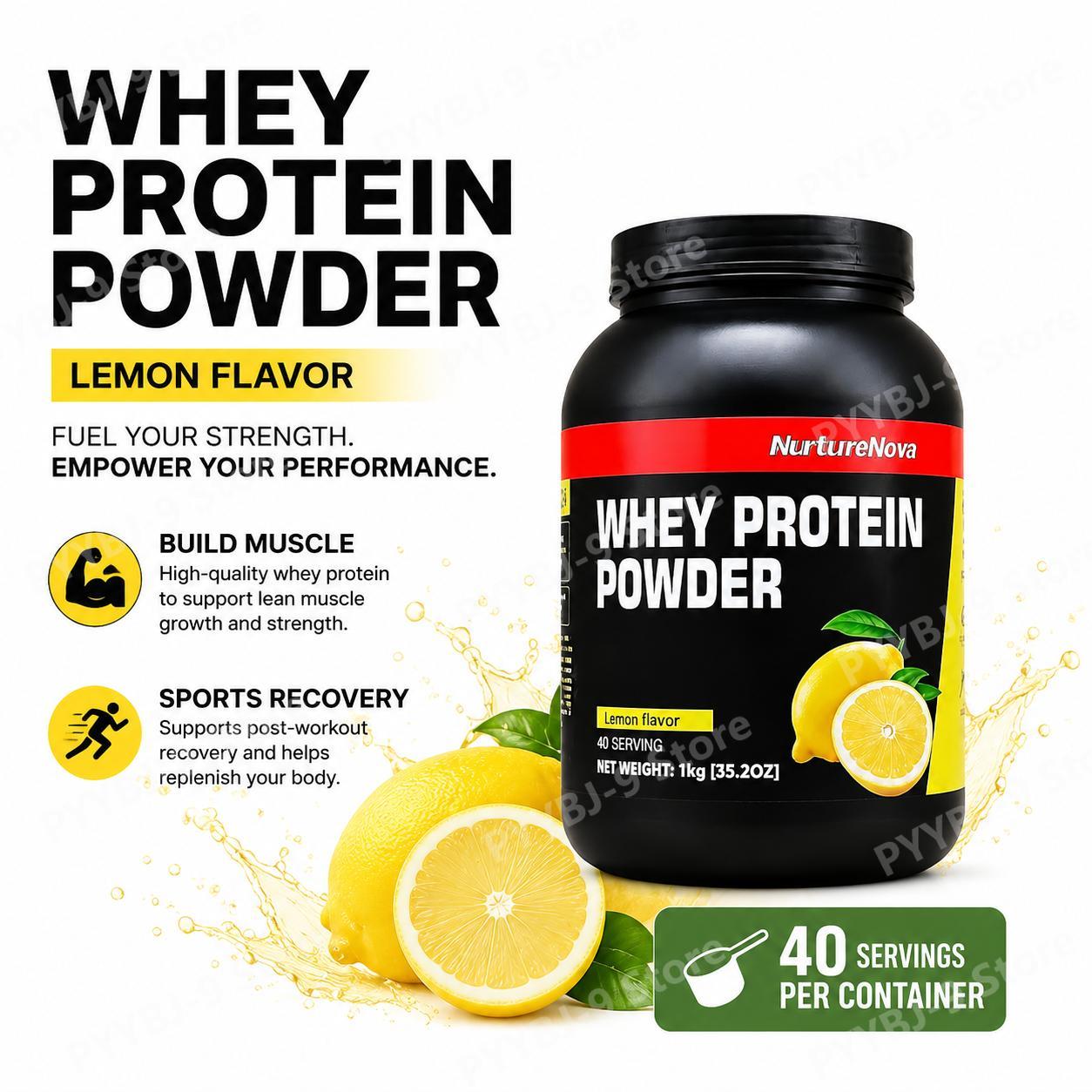 Nutrition Of Fitness - ナチュアノヴァ ホエイプロテインパウダー レモン風味 筋肉増強 スポーツリカバリー フィットネストレーニング用