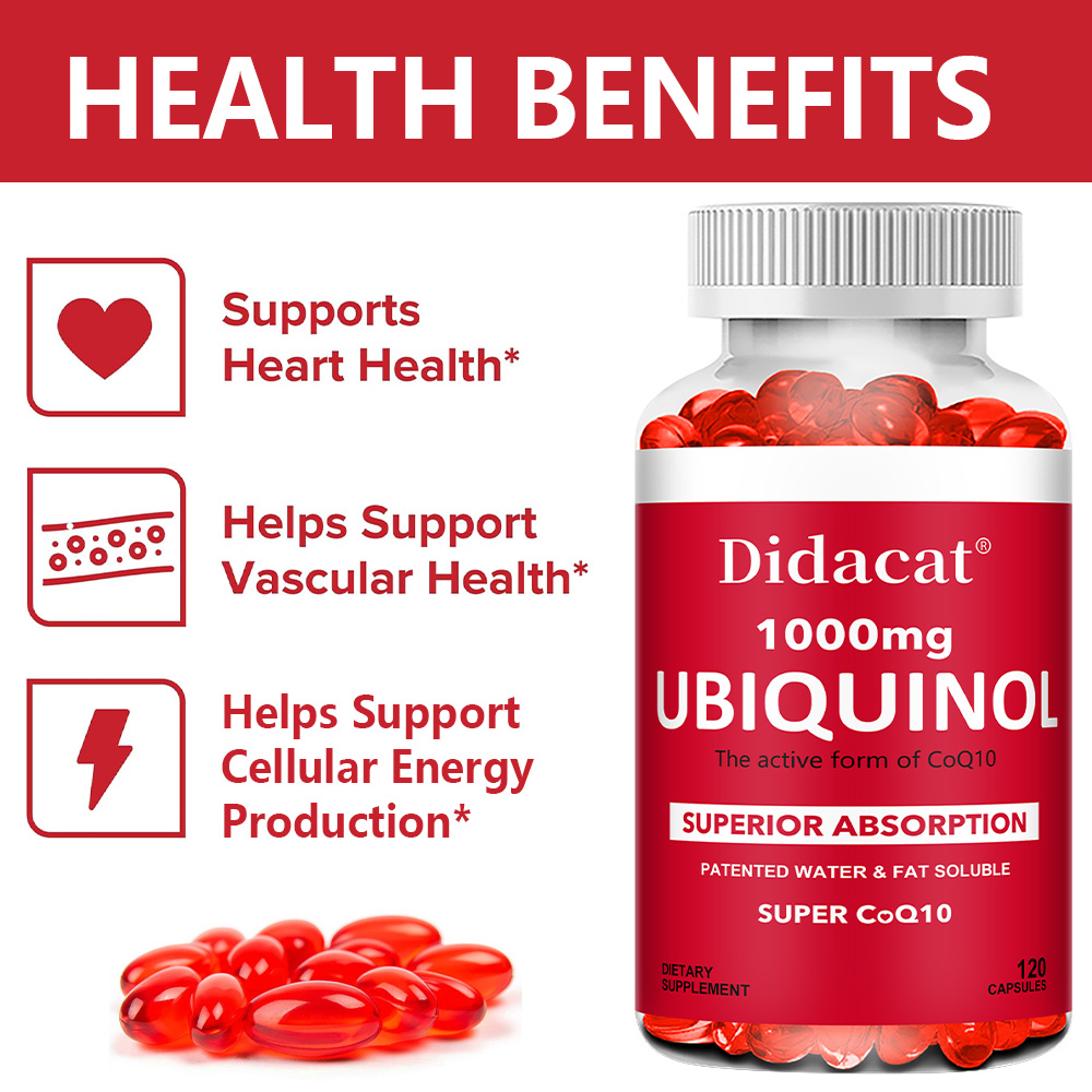 ユビキノールCoQ10 1000mgソフトジェル、活性形態、 - Coq10 Ubiquinol Softgel のレビューと価格