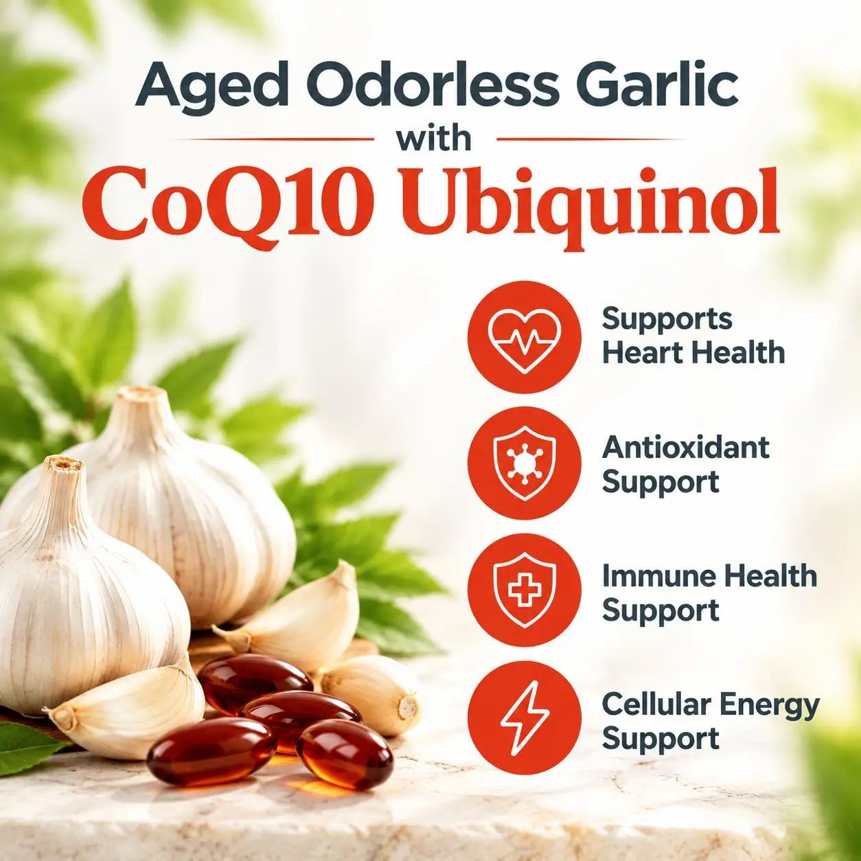 無臭の熟成ニンニク配合ソフトジェル 600mg CoQ10（ - Coq10 Ubiquinol Softgel のレビューと価格