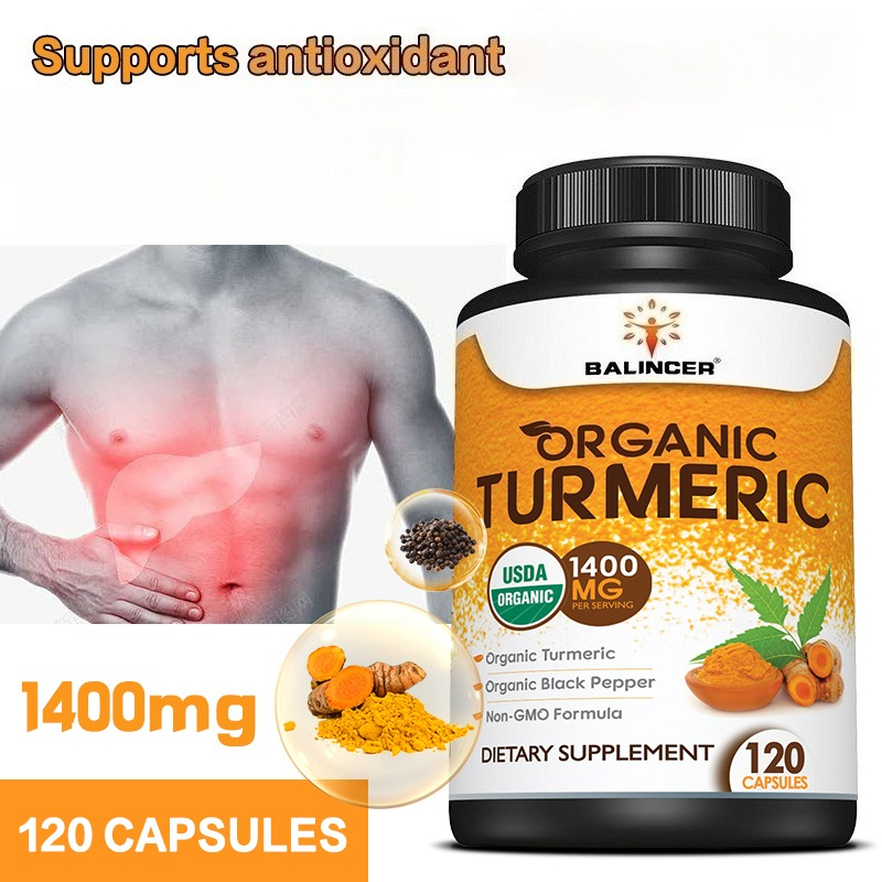 有機ウコンと黒コショウエキスは関節の健康をサポートし、抗酸化 - Turmeric Curcumin Capsule のレビューと価格